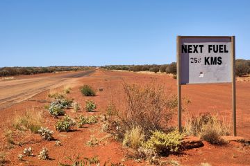 Outback Highway in the middle of Australia