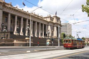 Parliament of Victoria state building in Melbourne, Australia