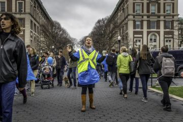 Protests by students are a common sight at Columbia University.