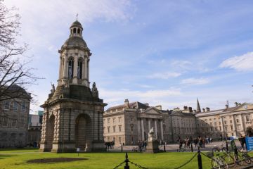 The bell tower located in Parliament Square in Ireland