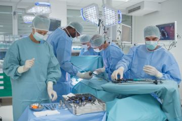 Surgical team in operating room