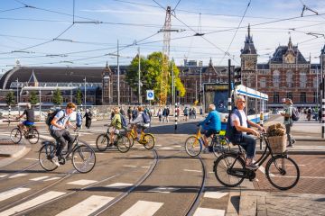 Cyclists in Amsterdam 