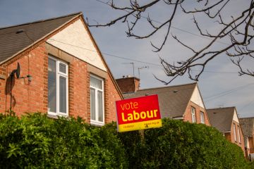 A Labour party banner
