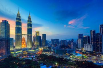 Kuala Lumper skyline at twilight
