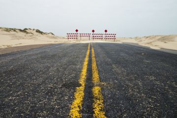 A road block A road block