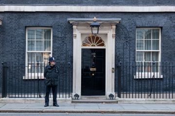 Police officer outside 10 Downing Street Downing Street, police