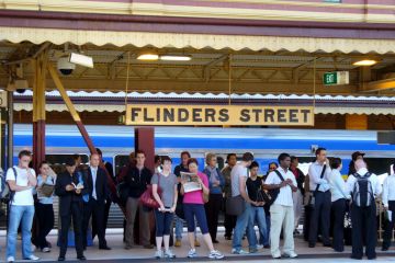 Flinders Street railway station in Melbourne, Australia