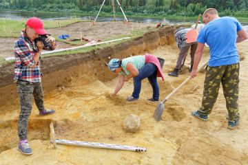 An archaeological dig