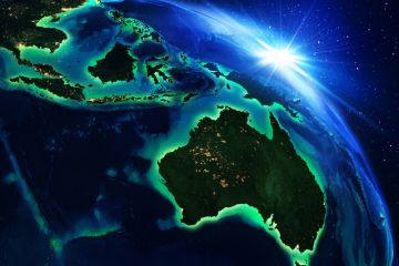 Australia Indonesia Malaysia South-east Asia globe