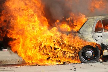 Burned out car Burned out car