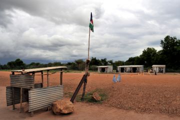 Road block in South Sudan Road block in South Sudan