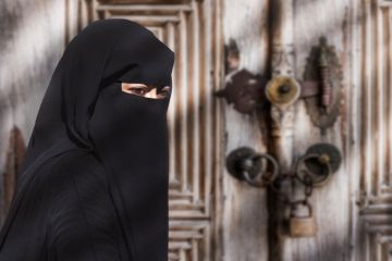 Woman wearing a niqab