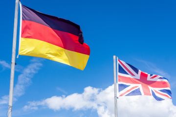British and German flags British and German flags