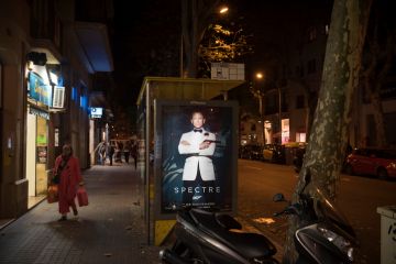 James Bond poster bus stop 