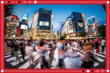 Fisheye view of crowds of people at the famous Shibuya Crossing, Japan. To illustrate paradigm shift needed in Japan’s higher education Fisheye view of crowds of people at the famous Shibuya Crossing, Japan. To illustrate paradigm shift needed in Japan’s higher education