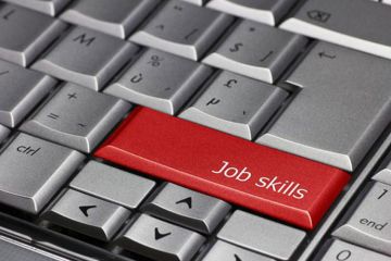 Job skills key on PC keyboard Job skills key on PC keyboard