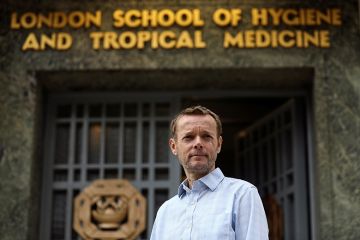 Professor John Edmunds poses for a photograph outside the London School of Hygiene and Tropical Medicine (LSHTM) in London, Britain April 6, 2020