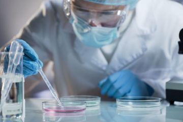 A lab technician A lab technician