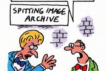 Maggie Thatcher Spitting Image cartoon 