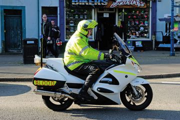 Man riding medical blood motorbike Man riding medical blood motorbike
