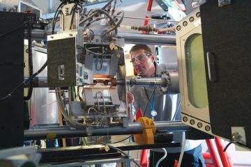 Man working at Synchrotron-light for Experimental Science and Applications in the Middle East (SESAME) Man working at Synchrotron-light for Experimental Science and Applications in the Middle East (SESAME)