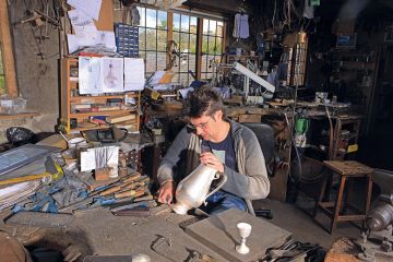 Man working in studio
