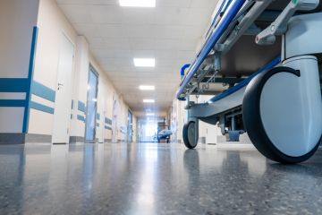 Empty hospital corridor