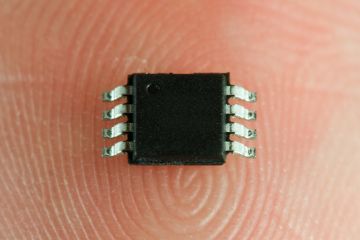 Microchip on person's finger/fingerprint Microchip on person's finger/fingerprint
