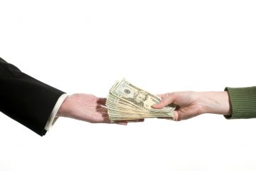 Money exchanging hands