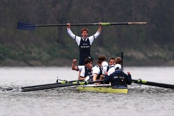 Moritz Hafner celebrates Oxford and Cambridge University Boat Race win Moritz Hafner celebrates Oxford and Cambridge University Boat Race win