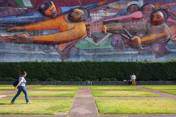 Mural on a campus in Mexico City