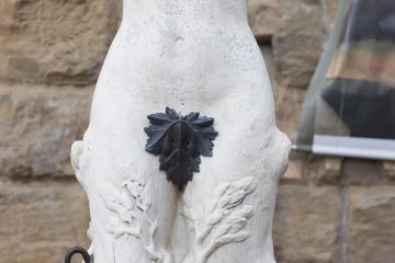 Classical statue with leaf hiding mid section. Classical statue with leaf hiding mid section.