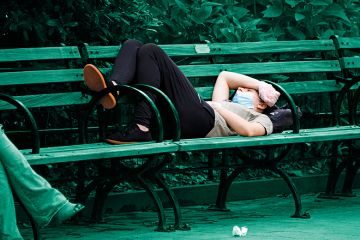Person on bench