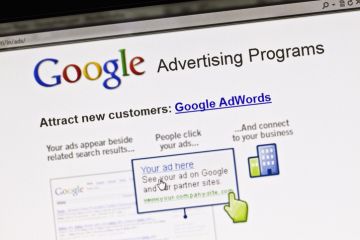 Ostersund, Sweden - August 14, 2011 Close up of Google's Advertising Program's website on a computer screen.