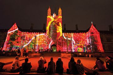University of Sydney campus during Vivid Sydney Festival University of Sydney campus during Vivid Sydney Festival