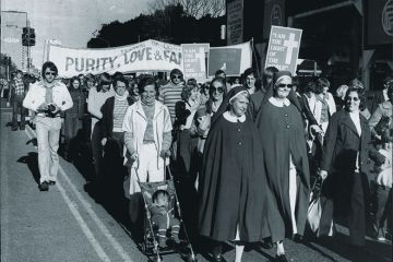 Part of the march in Park Street – the Festival of Light demo in Hyde Park for Concern of Purity, Love and Family Life, 1976