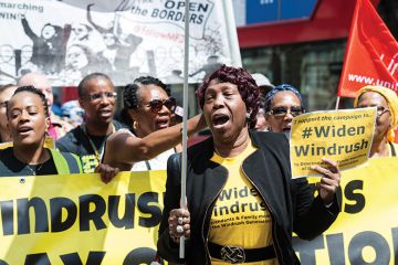 Windrush Day demonstration, 22 June, 2019 in London, UK Windrush Day demonstration, 22 June, 2019 in London, UK