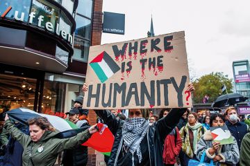Pro-Palestine demonstration, Nijmegen, Netherlands, November