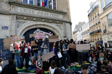 Student protests in Paris