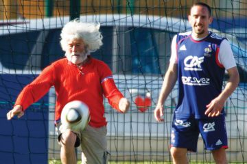 Paul Capietto and Franck Ribery playing soccer/football Paul Capietto and Franck Ribery playing soccer/football