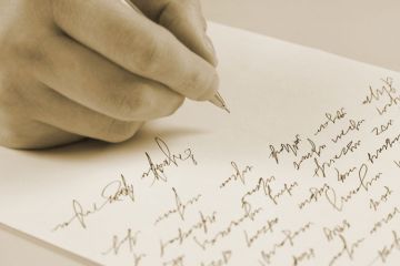 Pen hand writing letter Pen hand writing letter