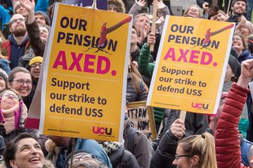 Pensions strike posters