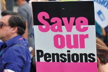 Pensions protester