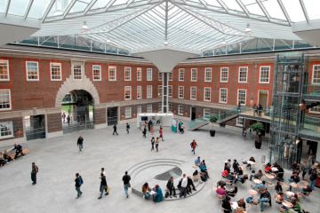 People gathered at Middlesex University quad People gathered at Middlesex University quad