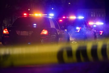 Police units respond on scene