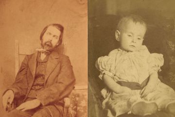 Portraits of man's and child's corpses Portraits of man's and child's corpses