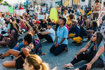 Protesters demonstrate against racial injustice Racial injustice protesters