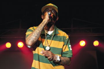 Rapper Rakim performing live onstage, Bologna, Italy, 2011