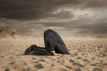 Sticking one's head in the sand