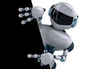 Robot peeking around corner Robot peeking around corner
